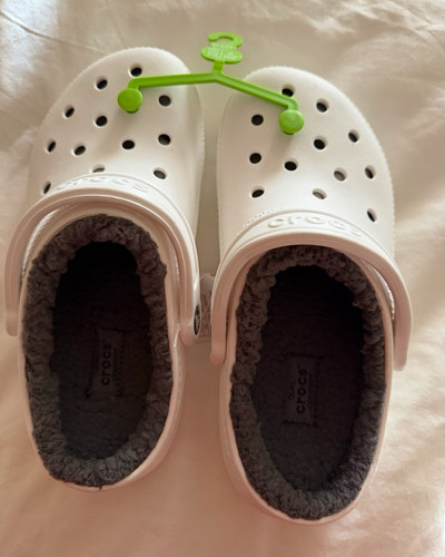 Crocs classic lined clog - lined, white