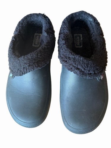 Unisexcrocs black faux fur - unisexcrocs,