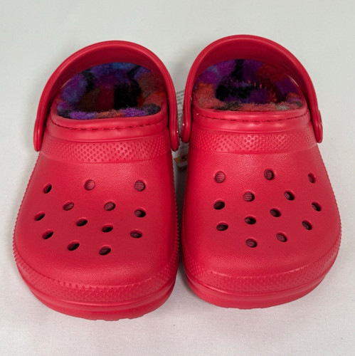 Crocs girls lined check clog - crocs,